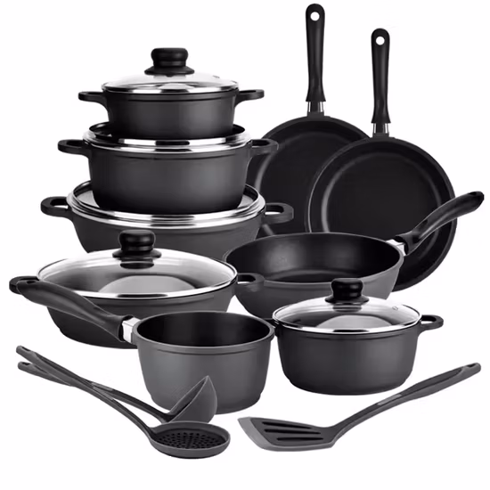 7PCS venden al por mayor el sistema coreano del Cookware de la cacerola de la freidora de la cocina del pote de cocina