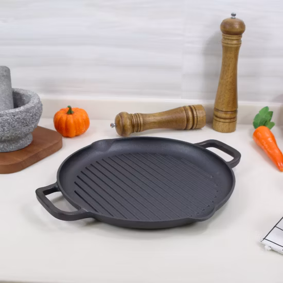 Plancha redonda de hierro fundido para barbacoa Pre